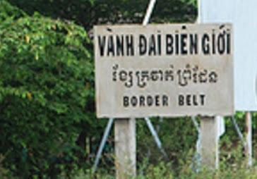 Faked Vietnamese's border belt??? inside Cambodia.