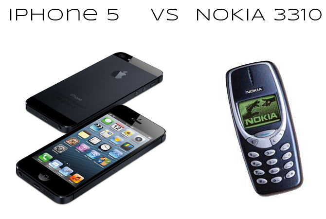 iphone 5 vs nokia 3310
