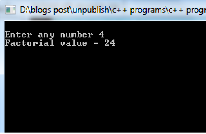Write A C Program Factorial Of A Number