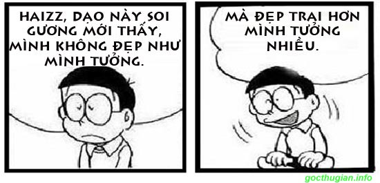 Đôrêmon chế -sôi rương mới biết mình đẹp trai hơn nhiều