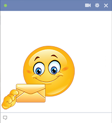 Smiley Emoticon Holding An Envelope