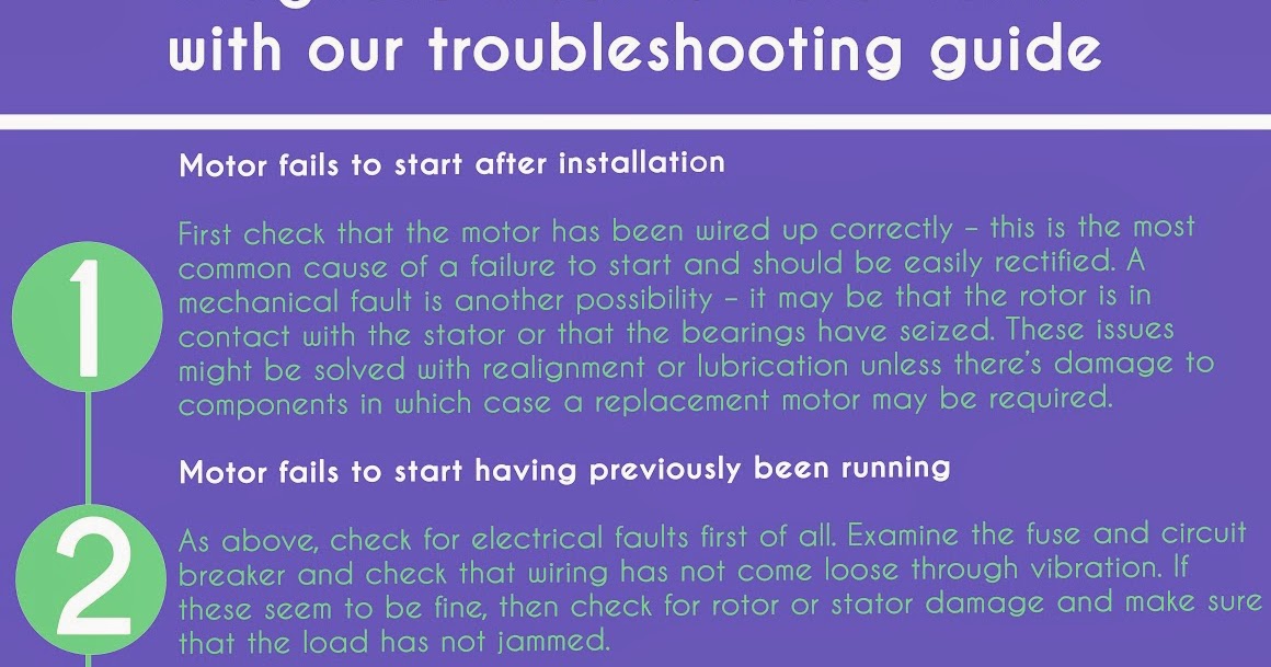Diagnose electric motor faults with our troubleshooting guide The
