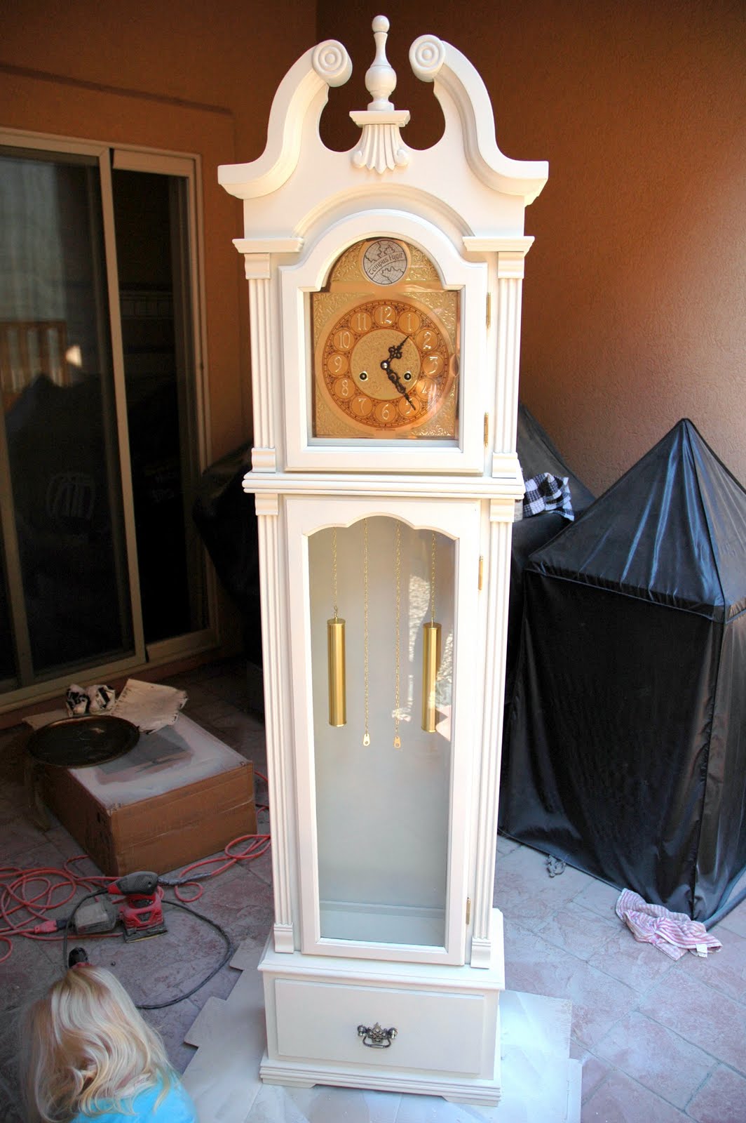 The Turquoise Piano Grandfather Clock Makeover