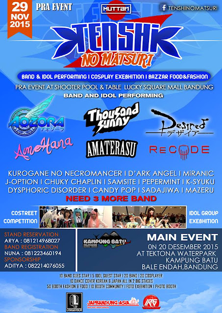 Event JEpang Band Cosplay Terbaru Di Bandung Tenshi No Matsuri Aozora japbandung-asia.blogspot.com