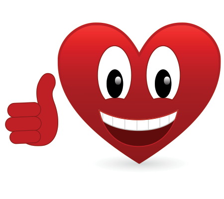 Positive heart emoticon