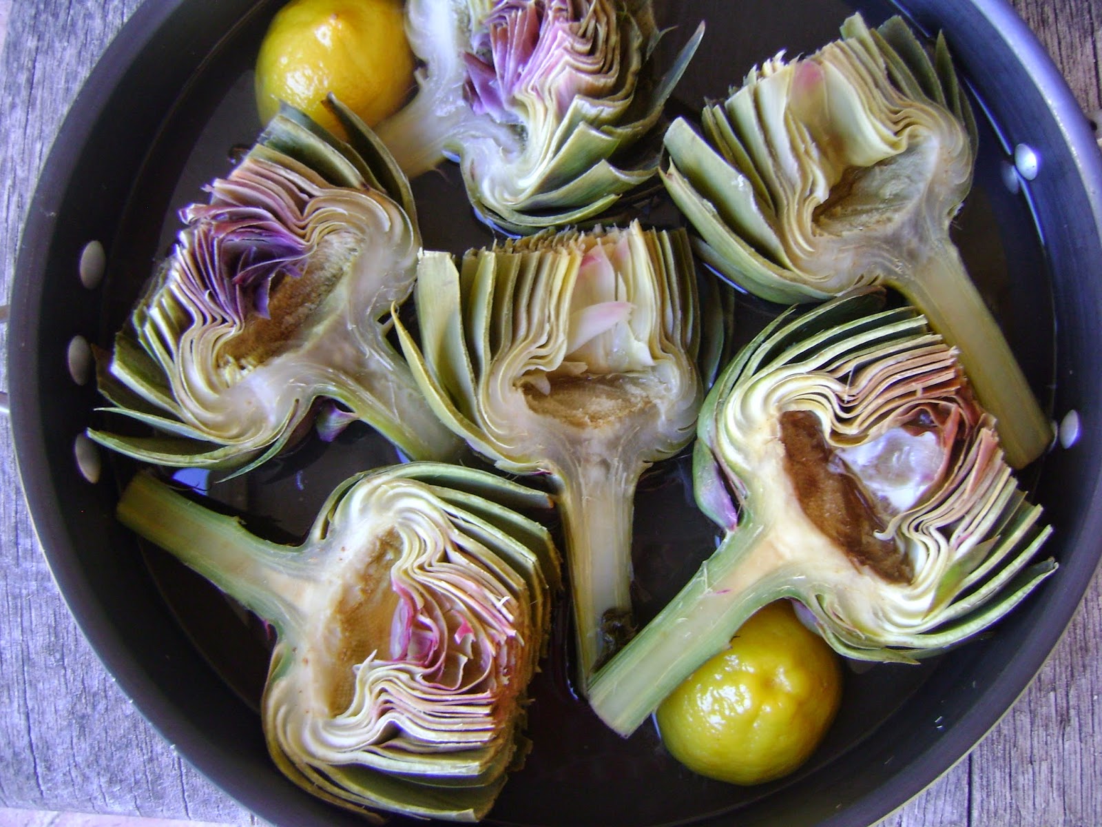 Artichokes with Garlic and Anchovy Panko Topping mysavoryspoon
