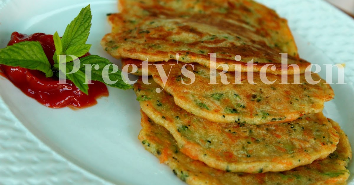 Preety's Kitchen Broccoli & Carrot Mini Pancakes