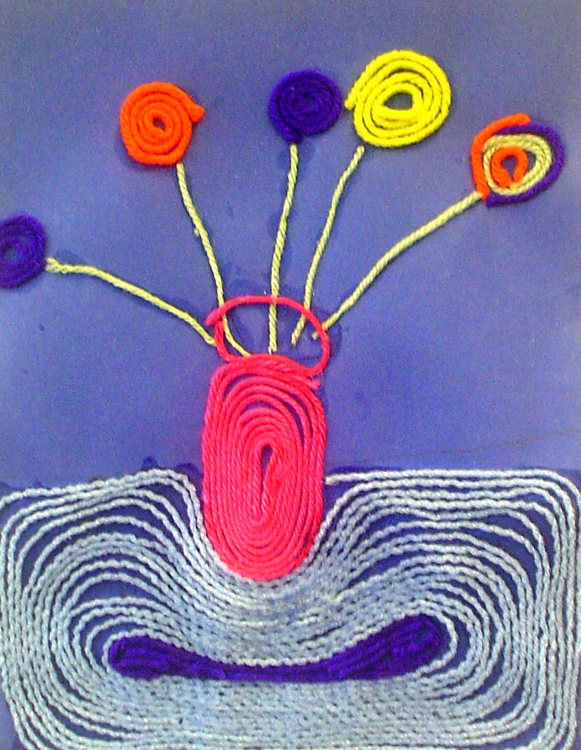 Lessons from the K12 Art Room Huichol Yarn Paintings