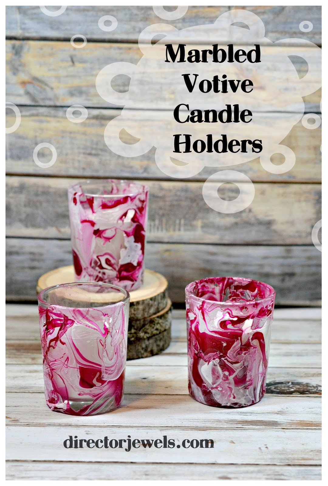 Director Jewels Diy Marbled Votive Candle Holders