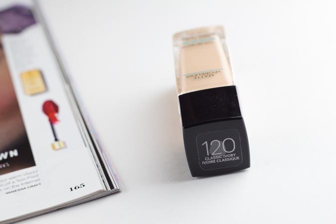 maybelline fit me foundation matte poreless classic ivory 120 review