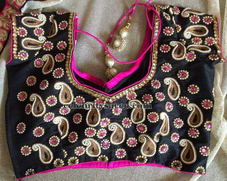 Paisley Work Beads Blouse Saree Blouse Patterns