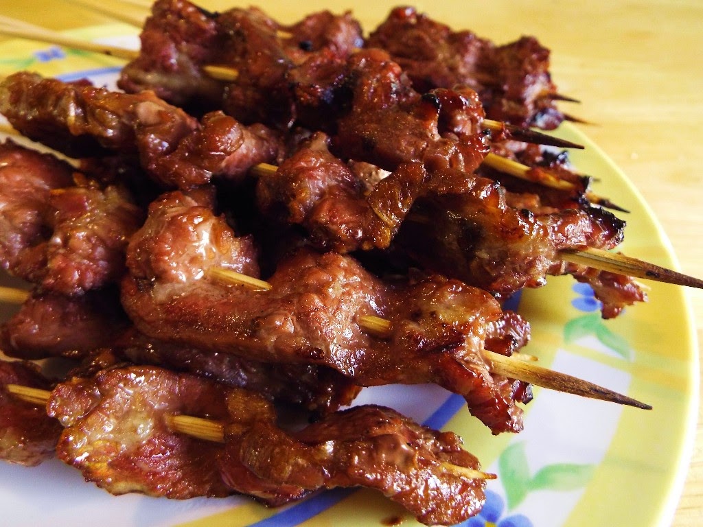 Clever, Crafty, Cookin' Mama Teriyaki Beef Skewers (Meat on Sticks)