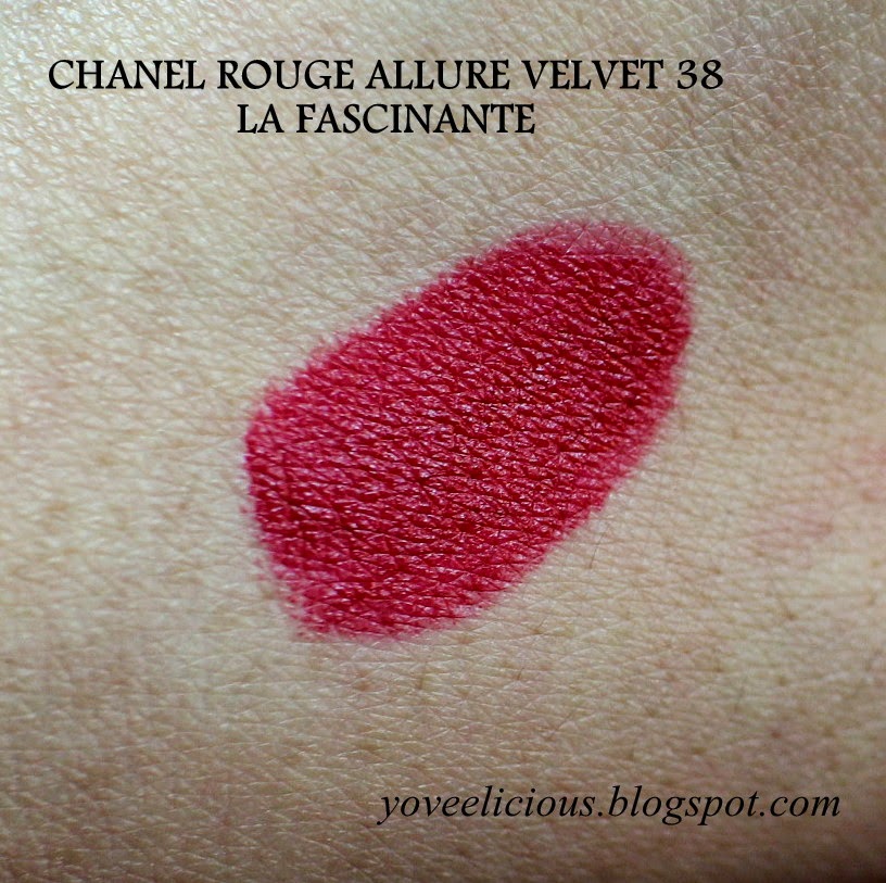 yoveelicious: Chanel Rouge Allure Velvet #38 La Fascinante Review