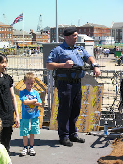 armed guards on board ship at portsmouth