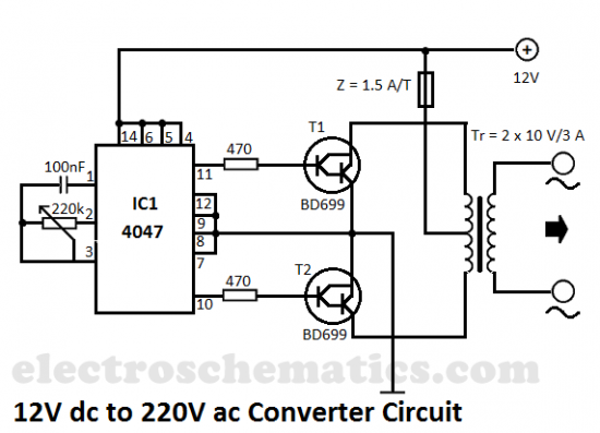 220v ac to 12v dc simple diagram ~ Genie Electronique Schema