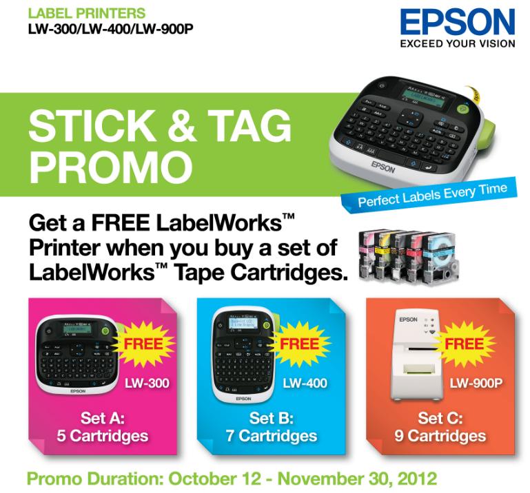 Epson Label Printers Promo 2012 BUY a Tape Cartridges to WIN GbSb