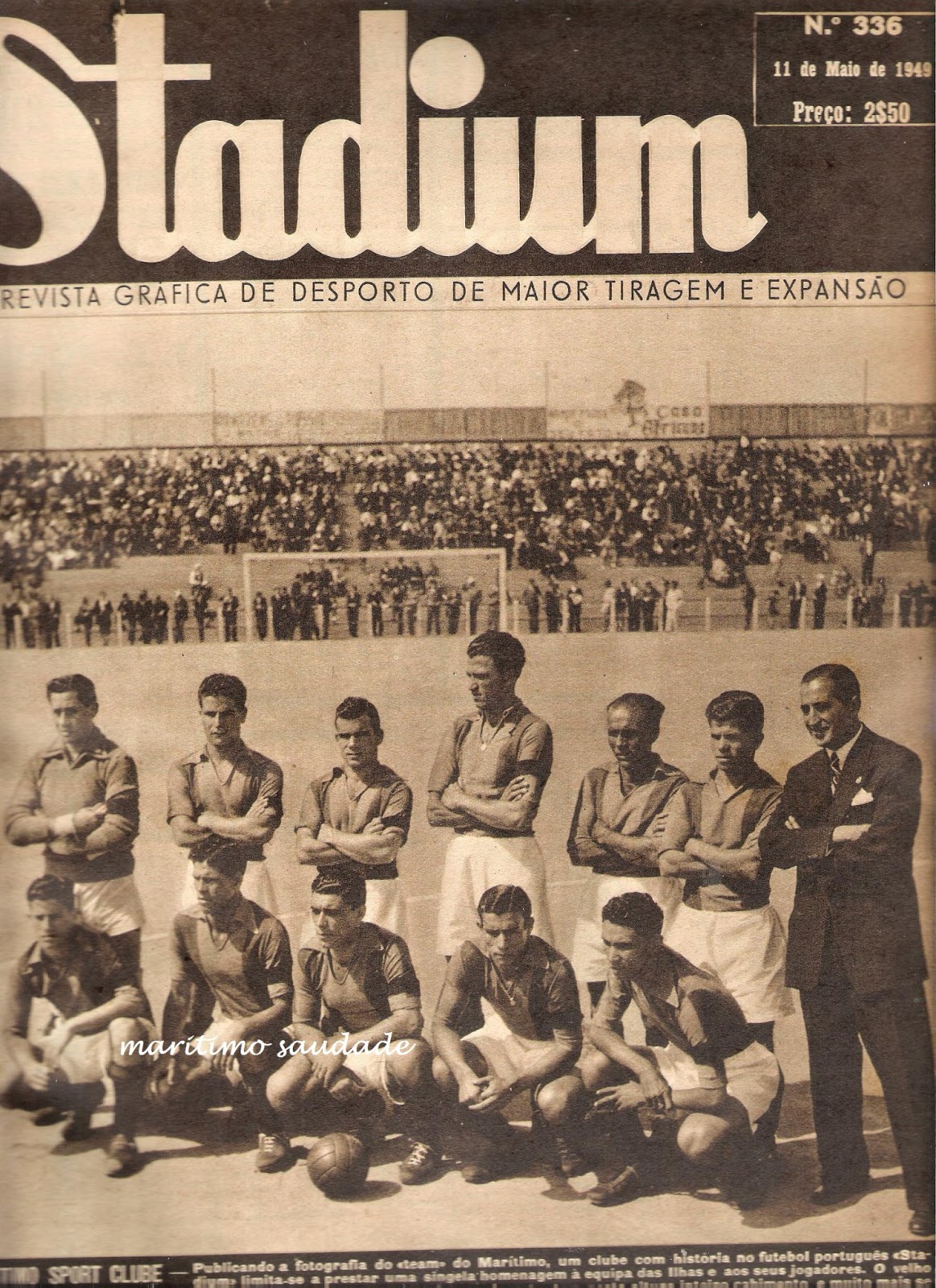 MARITIMO SAUDADE 2 MARÍTIMO NA TAÇA DE PORTUGAL 1949