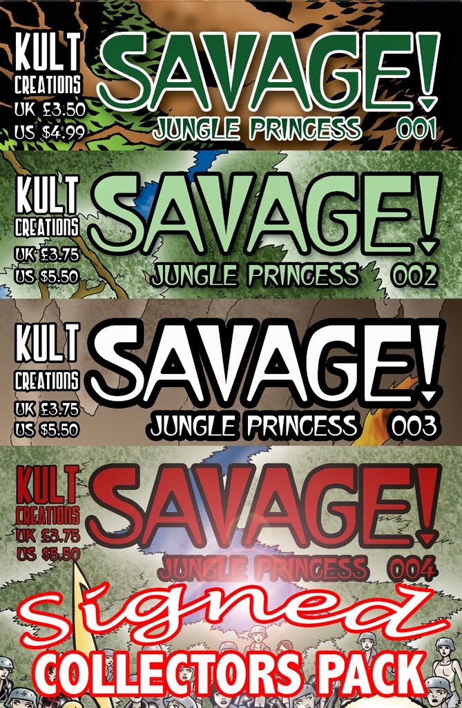 BUY Savage! Jungle Princess SIGNED BY THE CREATORS 4 issue collectors set BELOW!