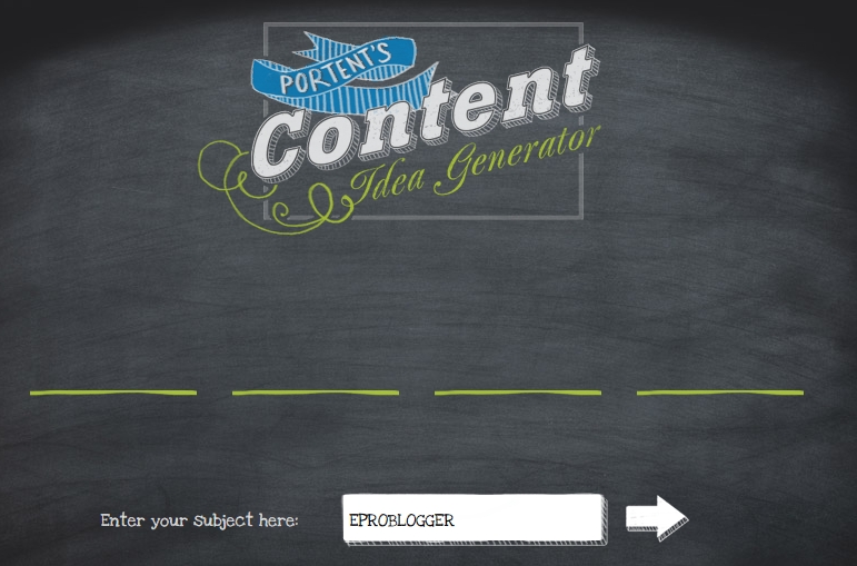 Portent Content Idea Generator : EPB