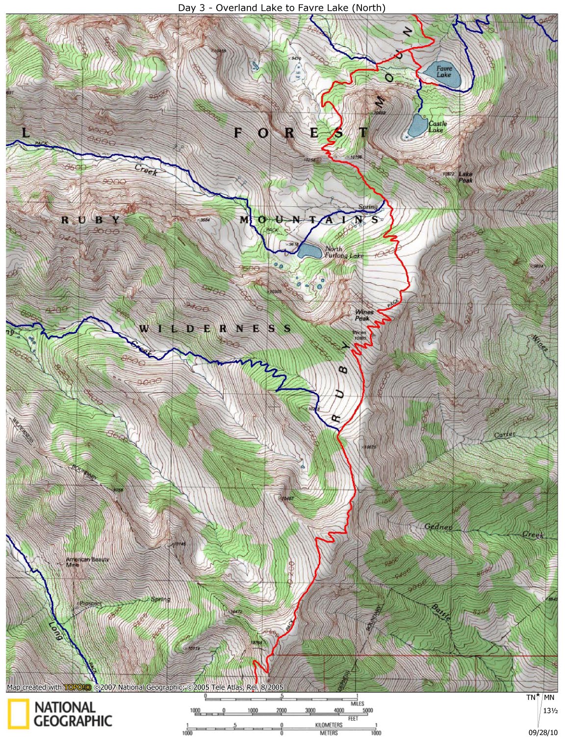 Ruby Mountain Trails Ruby Crest Trail beta, maps and photos