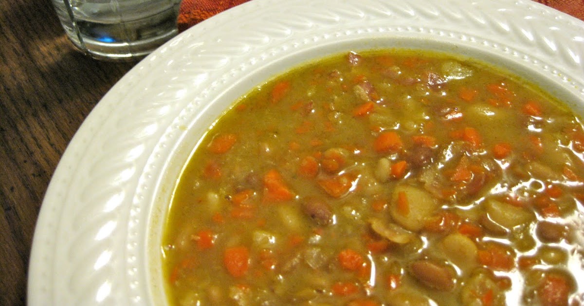 Happy Healthy Cooking Bean with Bacon Soup