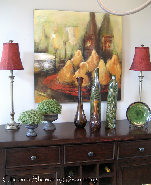 Chic on a Shoestring Decorating: Dining Room Buffet Revisited