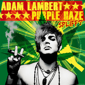 Adam Lambert Purple Haze smoking spliff cover