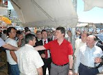 President Topi in Himara city.