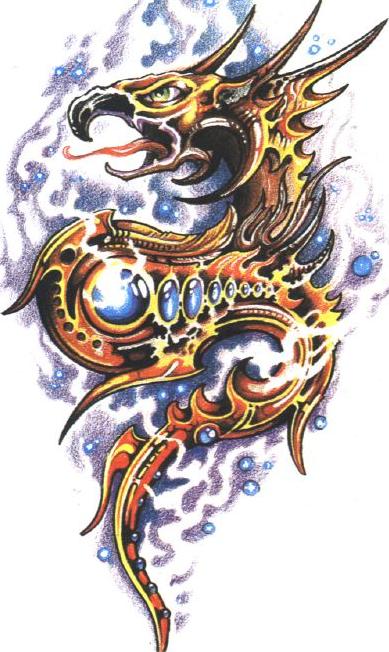 dragon tattoo design. makeup Tribal Dragon Tattoo