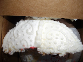 half wedding cake red velvet tasting