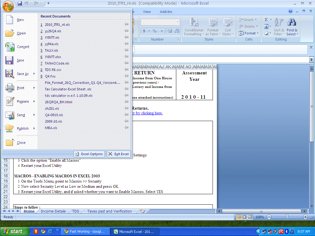 itr2 form saral