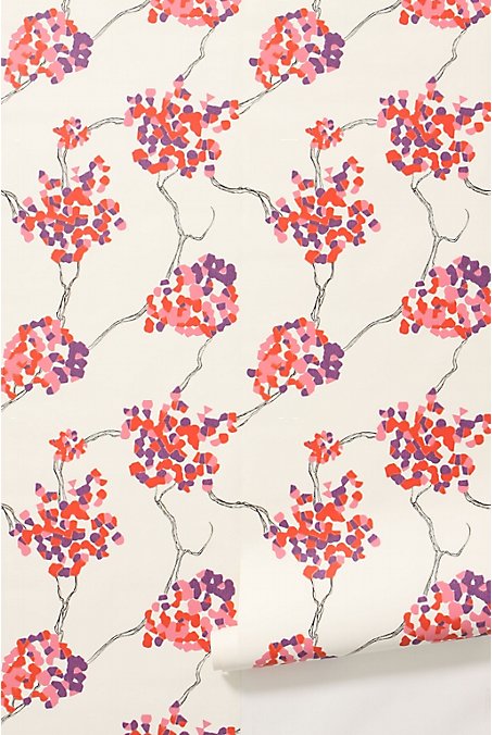 Fun wallpaper from www.anthropologie.com. Perfect for a baby girls room.