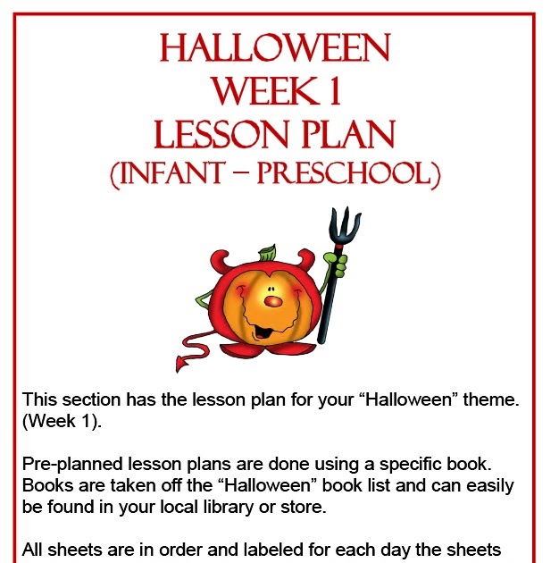 1 2 3 Learn Curriculum Halloween Lesson Plan Added