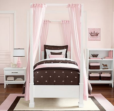عندما يجتمع لونان  Pink+brown+bedroom