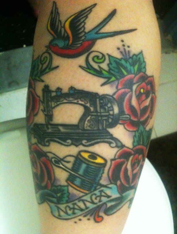 sewing machine tattoo