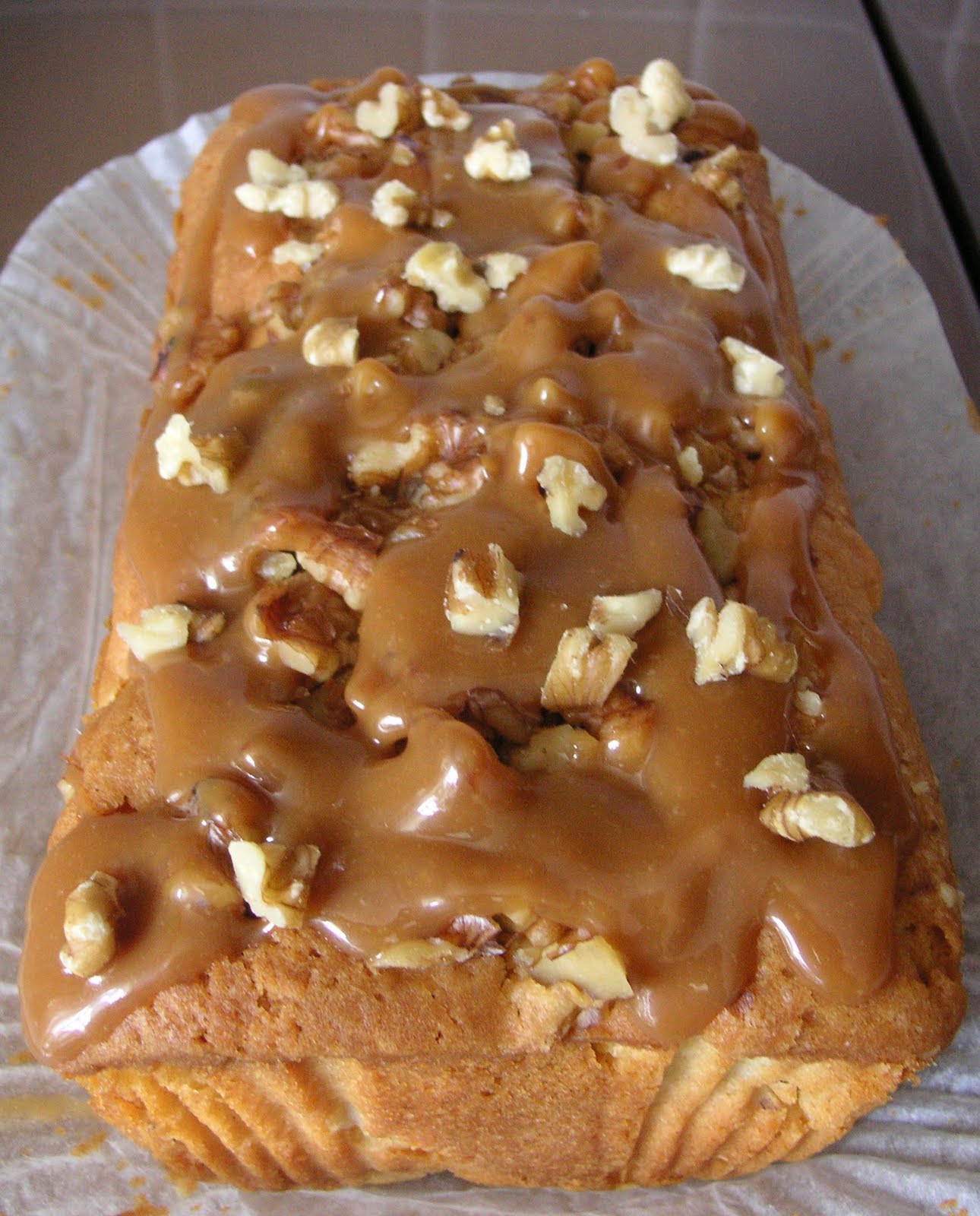 The Caked Crusader Caramel apple loaf cake