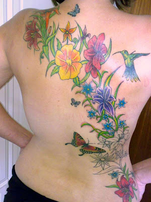 Cross Flower Tattoos Girls
