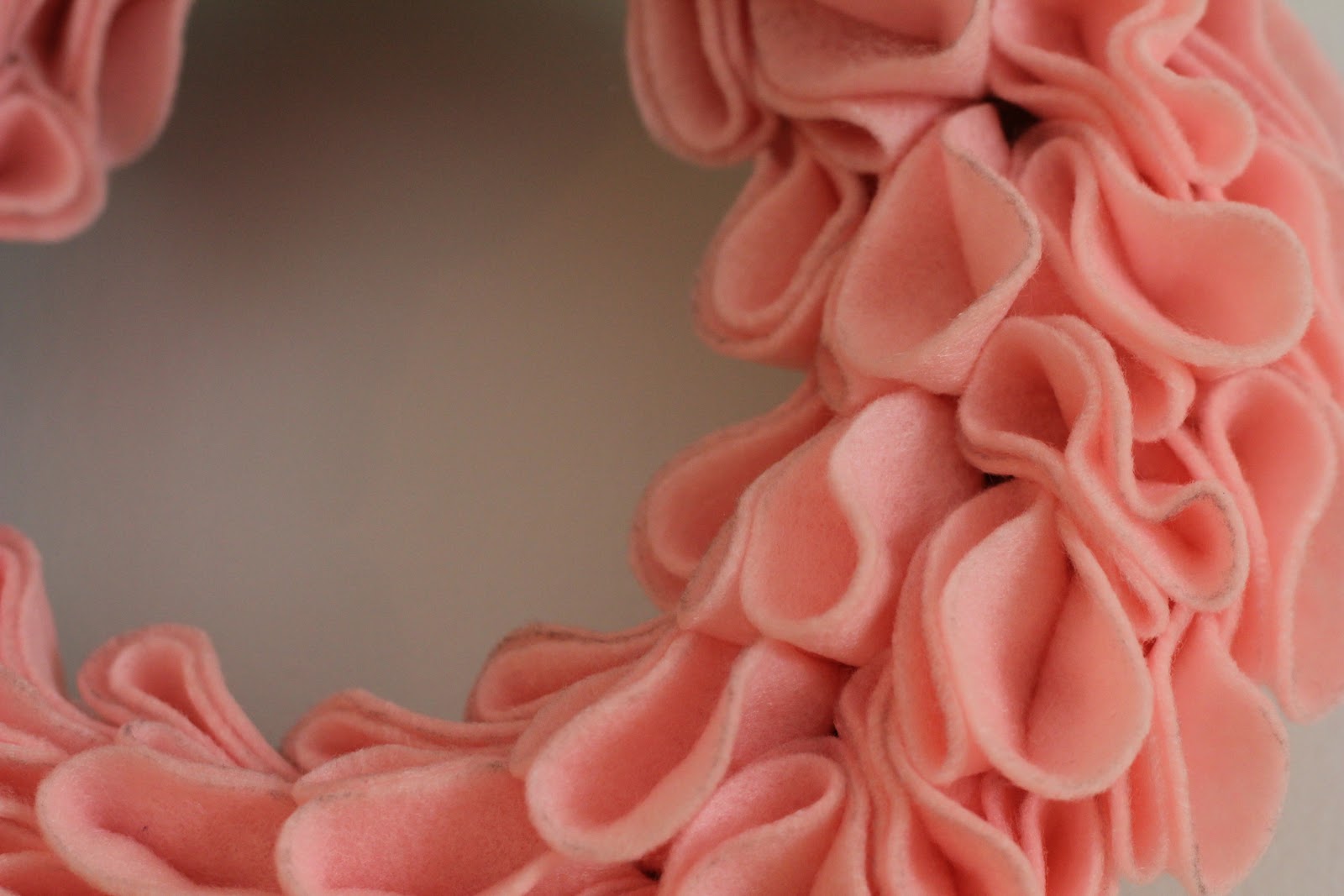 Dill Pickle Design Felt Rosette Wreath 1st Attempt