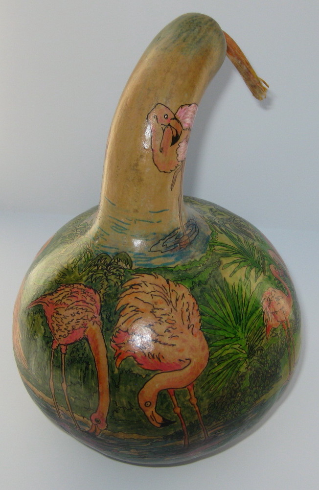 The Illustrated Gourd: Pink Flamingos Dancing In The Yard
