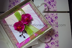Beautiful Invitation with silk orchid accent