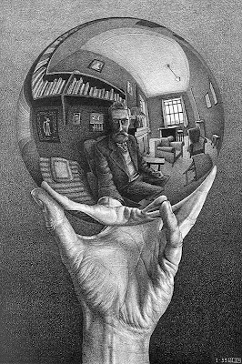 M. C. Escher y la perspectiva Painted+Glass+Ball+Illusion