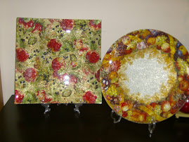 Porcelana vidrada e vidro decorativos