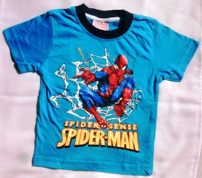 Tshirt Spiderman anak laki-laki branded 1