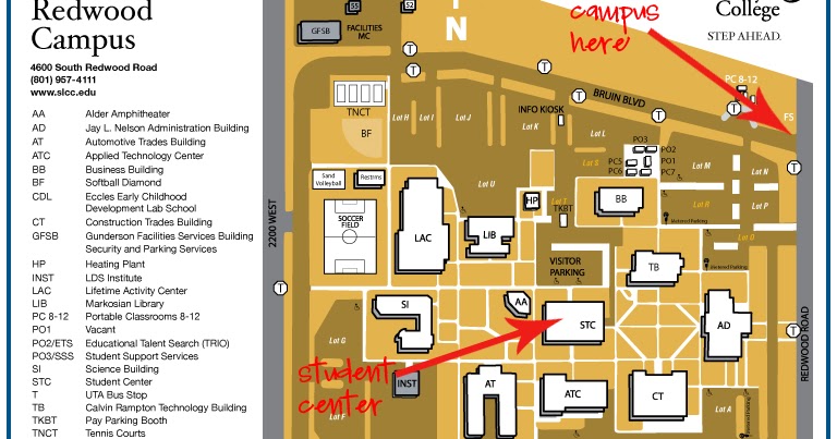Salt Lake Community College Map Murray High Class Of 2000: Map Of Slcc