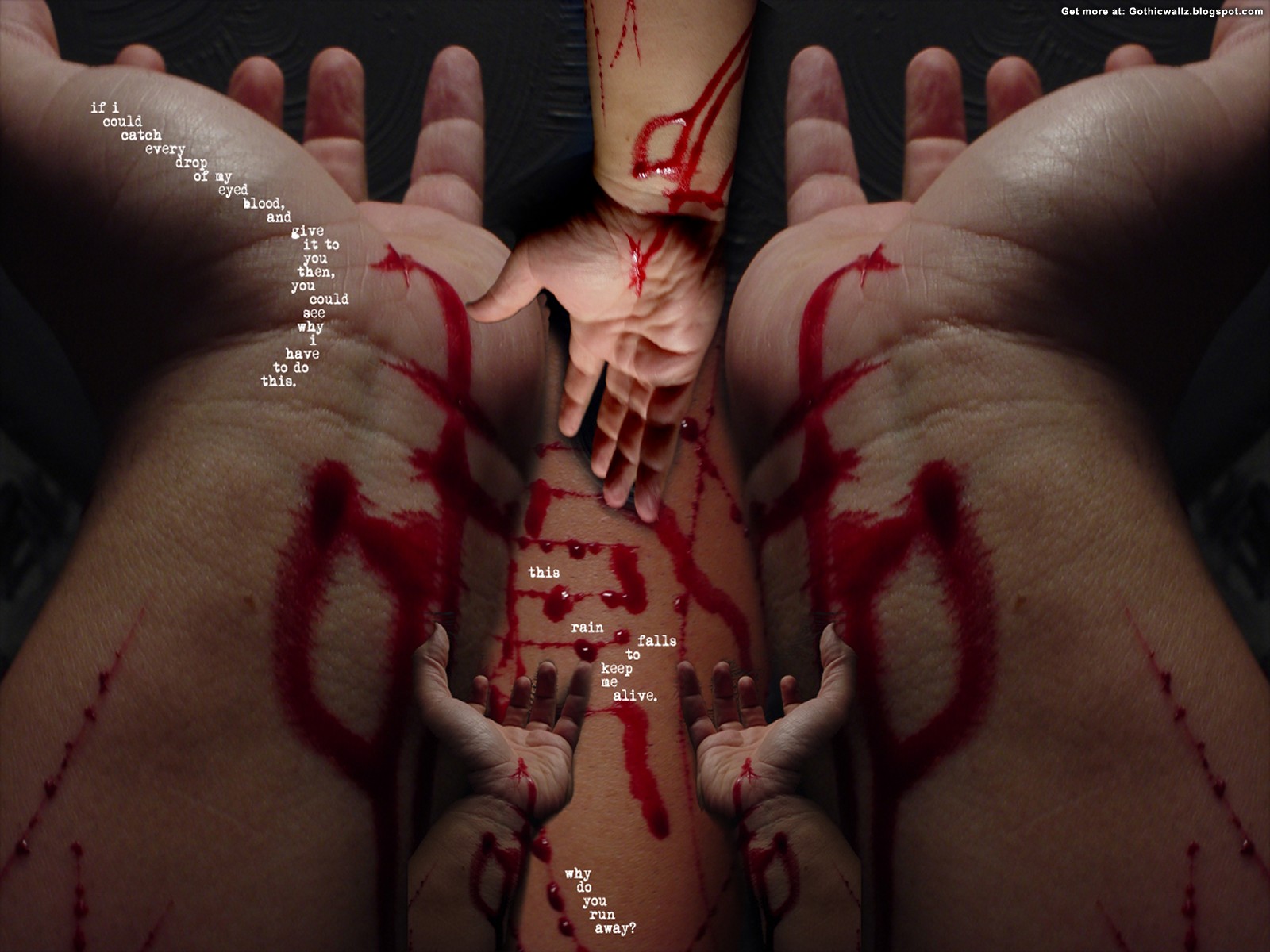 Pray In Red Rain | Gothic Wallpaper Download
