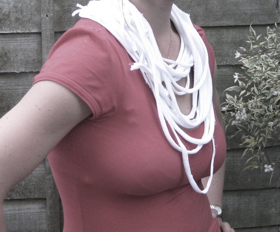 sewhungryhippie How to make a T shirt Necklace