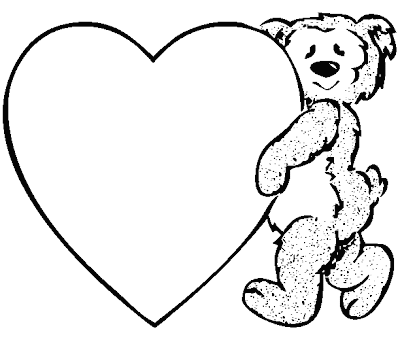 Teddy Bear Coloring Pages on Teddy Bear Valentines Day Coloring Page