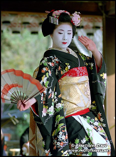 Geisha learn the traditional skill of dance and instruments 