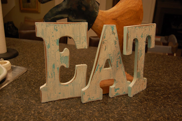 home decorating EAT letters tutorial