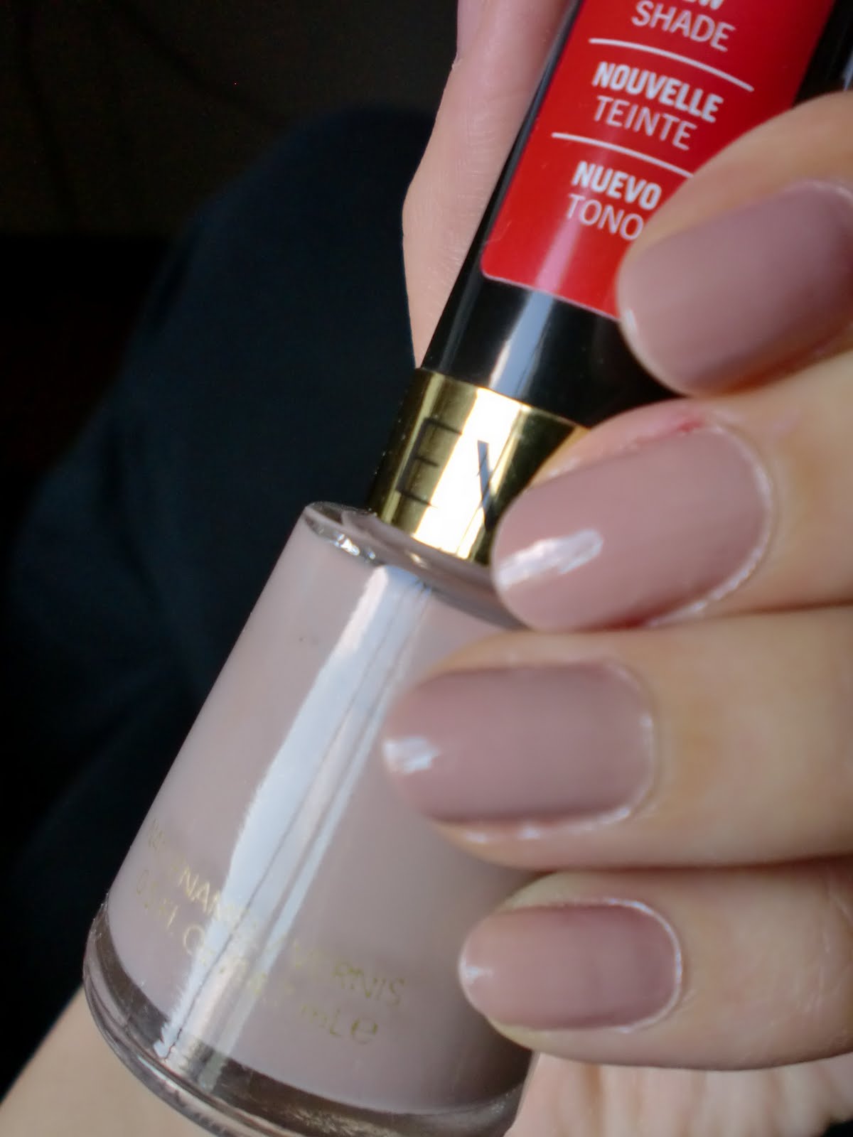 Revlon Nail Polish in Gray Suede & Touch of Mauve.